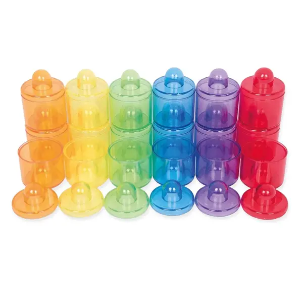 Borcanele transparente colorate, set 18 buc.