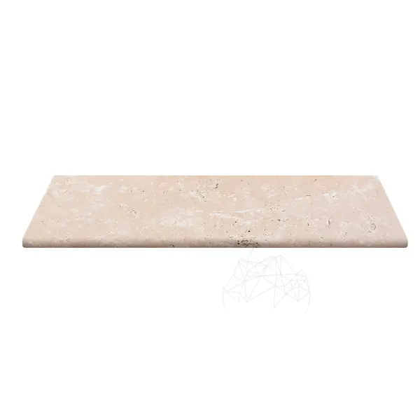 Bordura Travertin Clasic Antichizat Cross Cut, 3 x 15 x 61 cm