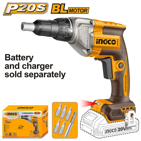 Bormasina 20V 1/4 pentru Rigips (nou) INGCO CDSLI20428