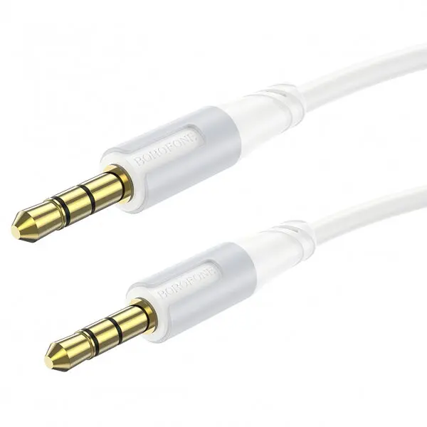 Borofone Cablu Audio 3.5mm - 3.5mm Borofone BL19 Creator, 1m, Alb