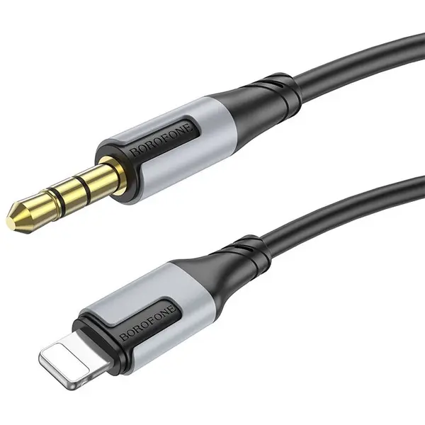 Borofone Cablu Audio Lightning - 3.5mm Borofone BL19 Creator, 1m, Negru
