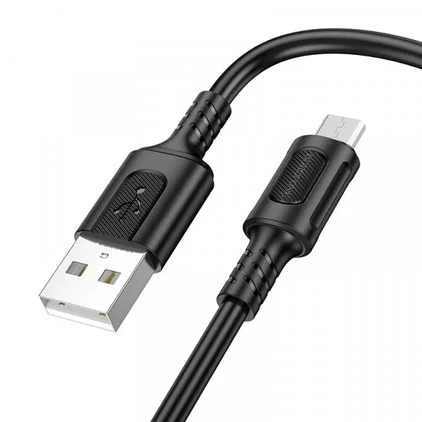 Borofone Cablu Date si Incarcare USB-A - microUSB Borofone BX111 Feliz, 18W, 1m, Negru