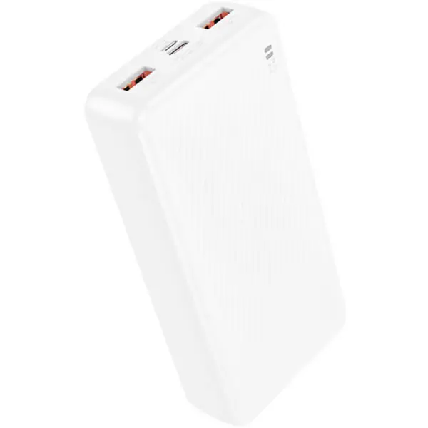 Borofone Power bank Borofone „BJ56A”, 20000mAh, 22.5W, 2 x USB, 1 x USB Type-C, 1 x Micro USB, total 2A, alb