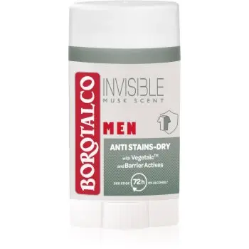 Borotalco MEN Invisible deodorant roll-on împotriva petelor albe și galbene pentru barbati