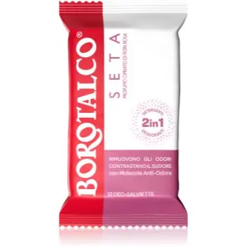 Borotalco Soft Talc & Pink Flower Servetele umede cu efect revigorant pentru picioare, corp și axile