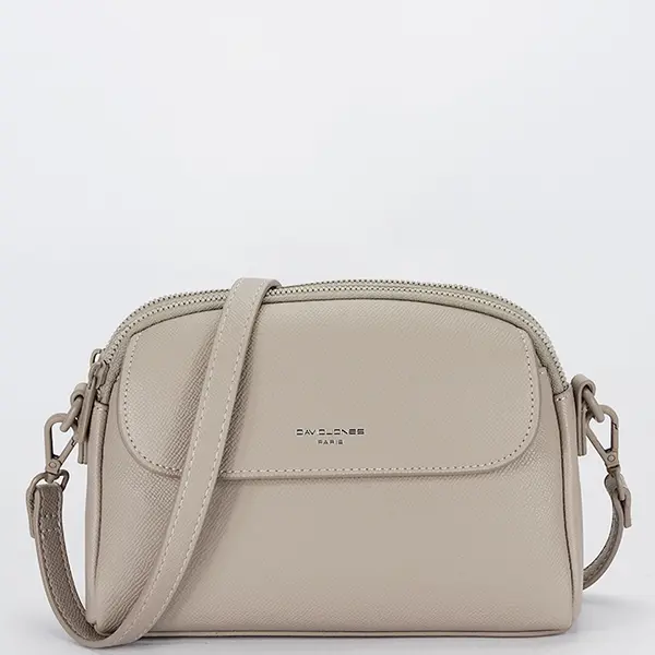 Borseta bej inchis crossbody David Jones Paris CM8330 15