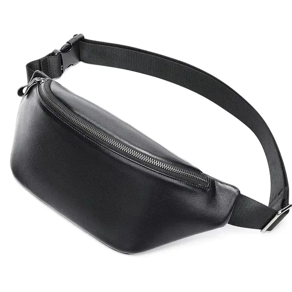 Borseta pentru barbati, Anderin GT3799, piele naturala, model negru