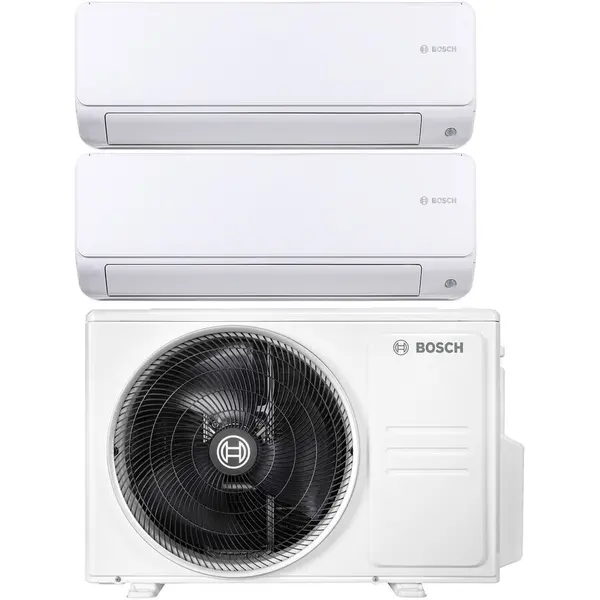 BOSCH Air conditioner multi-split Bosch Seria 6000i, 9000 + 12000 BTU, external unit 18000 BTU, Class A++/A+, Wi-Fi Ready, Alb