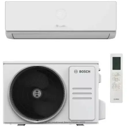 BOSCH Aparat de aer conditionat Bosch Climate 4000i 35 E, 12000 BTU, Clasa A++/A++, Inverter, R32, Wi-Fi, Mod ECO, Ionizare, I-Clean, Alb