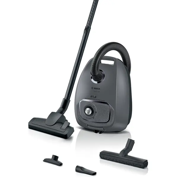 BOSCH Aspirator cu sac BOSCH Seria 4 BGL41GR3H, 4l, 600W, 75dB, gri inchis-negru
