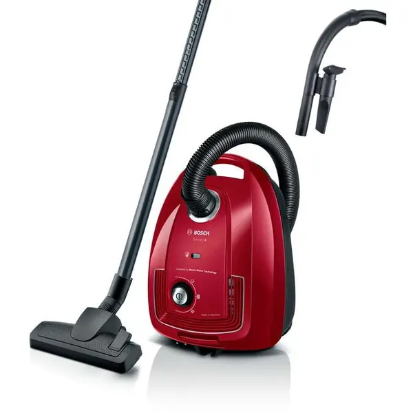 BOSCH Bosch Aspirator cu sac BGB38RD2, 79 dB, filtru EPA, 600 W, Rosu