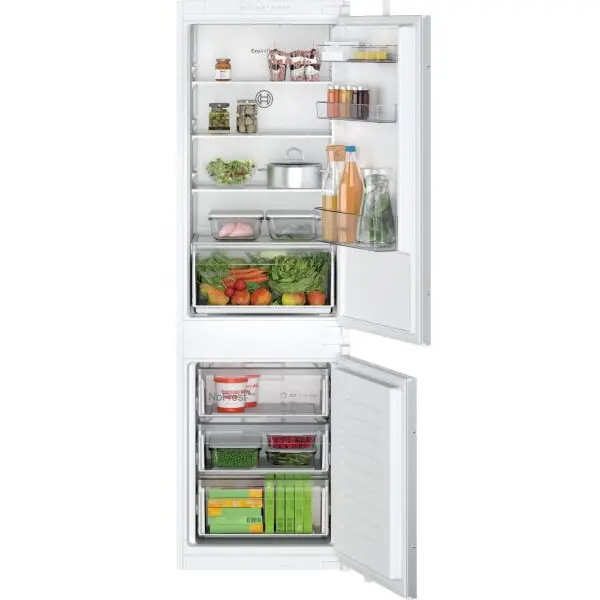 BOSCH Combina frigorifica Incorporabila Bosch KIN86NSE0, 260 l, No Frost, EcoAirflow, Iluminare LED, Clasa E, H 177.2 cm