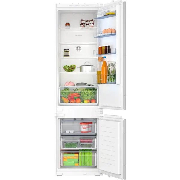 BOSCH Combina frigorifica incorporabila Bosch KIN96NSE0, 290 l, Total NoFrost, VitaFresh, Functie Super racire, Control electronic, Clasa E, H 193 cm