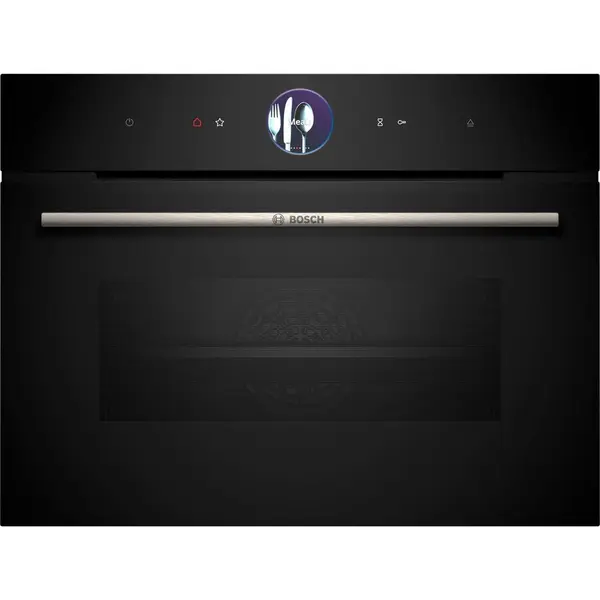 BOSCH Cuptor cu abur compact incorporat Bosch CSG7361B1 Series 8, 47l, 21 moduri de gatit, TFT TouchDisplay Plus, EcoClean Direct, clasa energetica A+, Negru