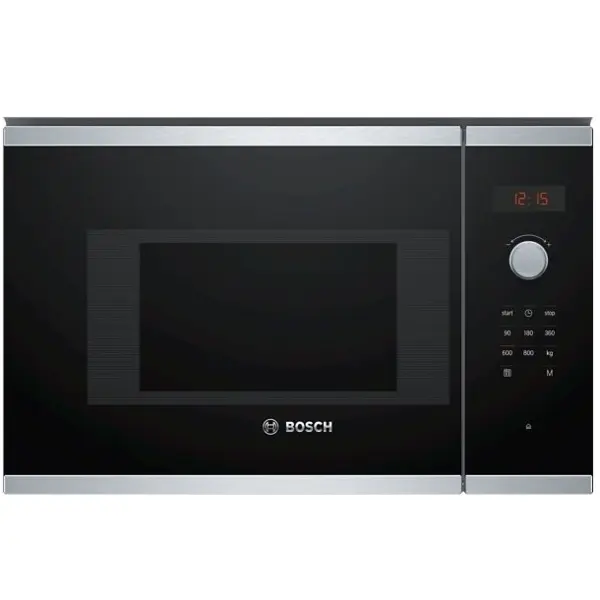 BOSCH Cuptor cu microunde incorporabil Bosch BFL523MS0, 20 L, 800 W, Functie Dezghetare Negru/Argintiu
