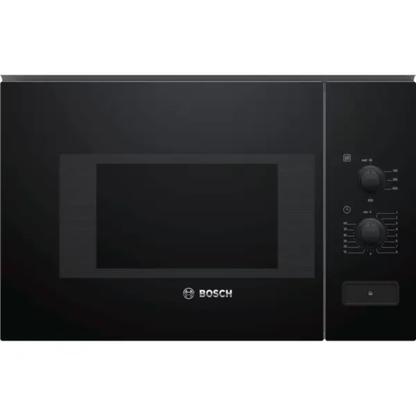 BOSCH Cuptor cu microunde incorporabil, Bosch, Inox, 800 W, 20 l, 59.4 x 38.2 x 31.7 cm, Negru/Argintiu