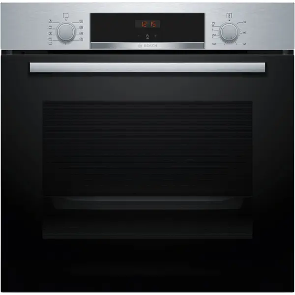 BOSCH Cuptor incorporabil Bosch HBA534ES3, 71 L, Electric, Multifunctional, Grill, 7 functii, Autocuratare EcoClean + hidrolitica, 3D Hotair, Suport telescopic, Clasa A+, Inox