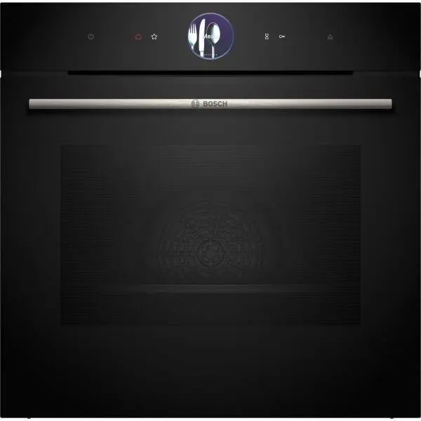 BOSCH Cuptor incorporabil Bosch HRG7361B1, Electric, 71 l, Multifunctional, 20 functii , Added Steam, Autocuratare EcoClean Direct, Grill, Air Fry, Home Connect, Clasa A+, Negru