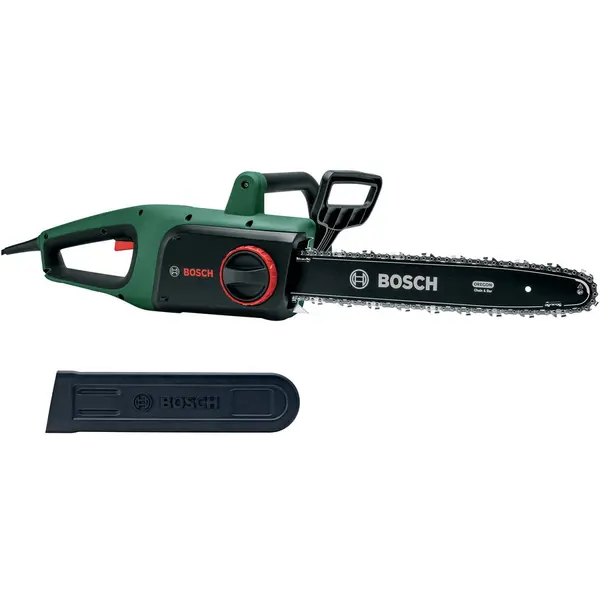 BOSCH Drujba electrica (fierastrau) cu lant Bosch UniversalChain 35, putere 1800 W, lama 35 cm, viteza lant 12 m/s, lant Oregon, sistem SDS de tensionare lant,ungere automata, contine 2 lanturi
