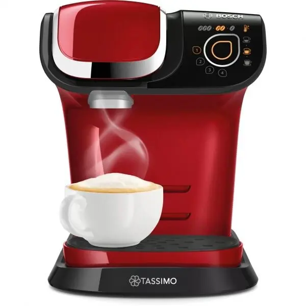 BOSCH Espressor Bosch Tassimo MY WAY TAS6503, 1500W, 1.3 L, T-Disc, Tehnologie INTELLIBREW, 4 setari de memorie, capsule, Rosu