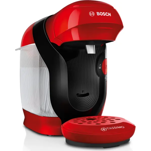 BOSCH Espressor Bosch Tassimo Style TAS113E, 1400W, 3.3 bar, 0.7l, Autocuratare si decalcifiere, capsule, Rosu