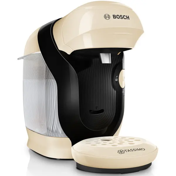 BOSCH Espressor Bosch Tassimo Style TAS117E, 1400W, 3.3 bar, 0.7l, Autocuratare si decalcifiere, capsule, Crem