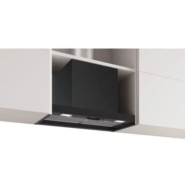 BOSCH Hota incorporabila Bosch DBB63BC60, Putere de absorbtie 384 mc/h, Iluminare LED, Control mecanic, Clasa D, 60 cm, Negru mat
