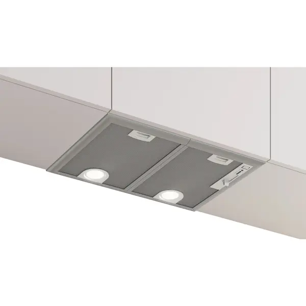 BOSCH Hota incorporabila Bosch DHL555BM, Putere de absorbtie 604 mc/h, Iluminare LED, 1 motor, Control mecanic, Clasa D, 53 cm, Argintiu.