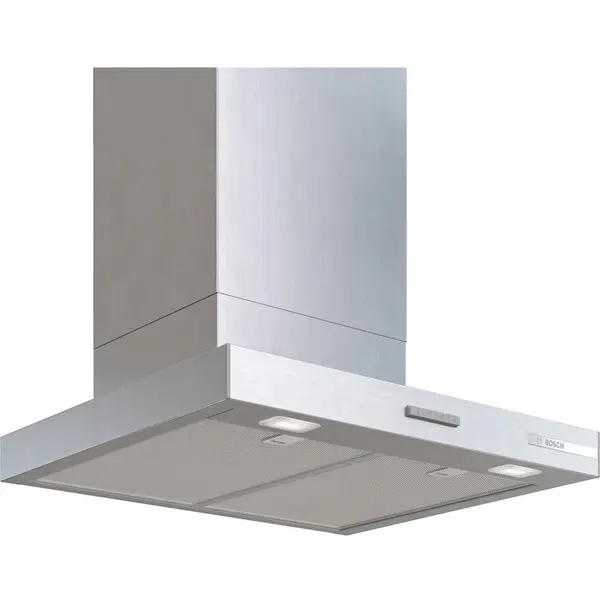 BOSCH Hota incorporabila decorativa Bosch DWB65CC30, Putere de absorbtie 594 mc/h, Control mecanic, Iluminare LED, Clasa B, 60 cm, Inox