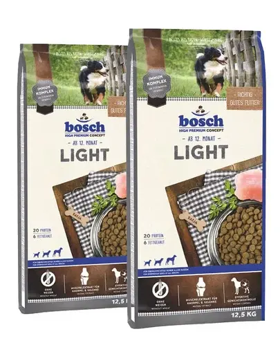 BOSCH Light Hrana uscata pentru cainii adulti cu tendinta de ingrasare 25 kg (2 x 12.5 kg)
