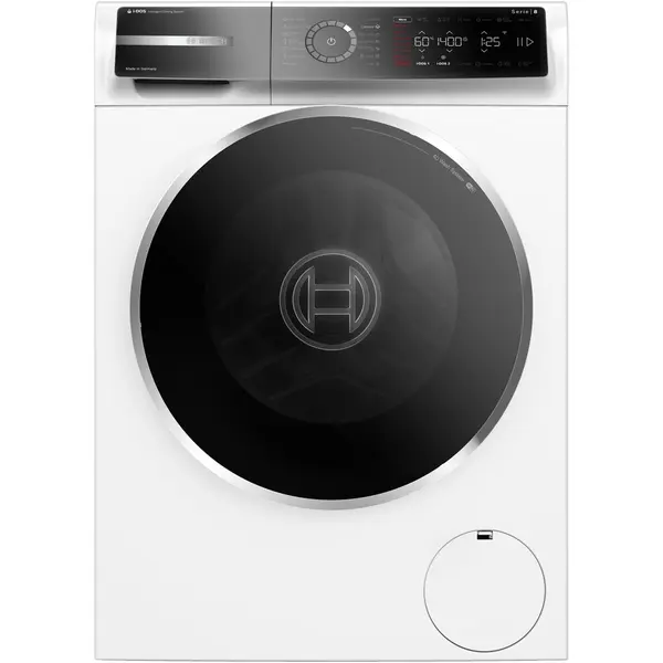 BOSCH Masina de spalat rufe Bosch Seria 8 WGB244A2BY, 9 kg, 1400 RPM, I-DOS, Touch control, Iron Assist, Home Connect, Added Steam, Iluminare interioara, EcoSilence Drive, Anti Stain, Clasa A, 60 cm, Alb