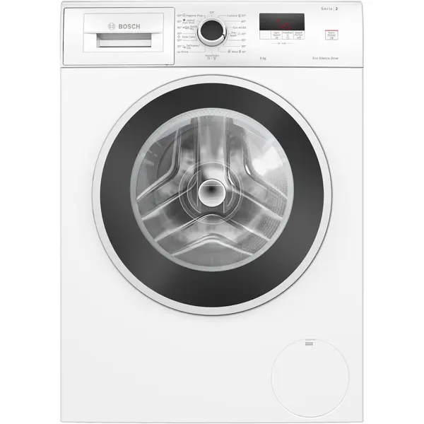 BOSCH Masina de spalat rufe Bosch WGE03200BY, 8 Kg, 1200 rpm, EcoSilence Drive, Speed Perfect, Functie reload, Clasa A, Alb
