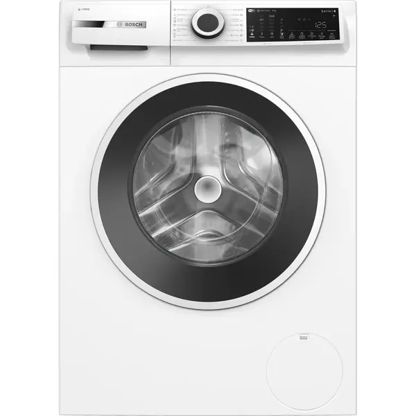 BOSCH Masina de spalat rufe Bosch WGJ244A2BY, 9 Kg, 1400 RPM, Iron Assist, i-DOS dozare automata, Home Connect, Anti-pete, Control electronic/ display touch inclinat, EcoSilence Drive, Hygiene Plus, Clasa A, 60 cm, Alb