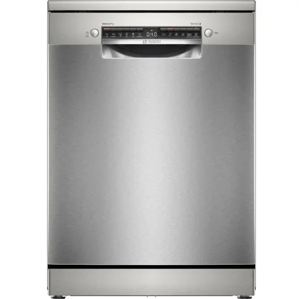 BOSCH Masina de spalat vase Bosch SMS4ENI06E, 13 seturi, 6 programe, Home Connect, Silence Plus, Motor EcoSilence Drive, Clasa B, 60 cm, Inox antiamprenta