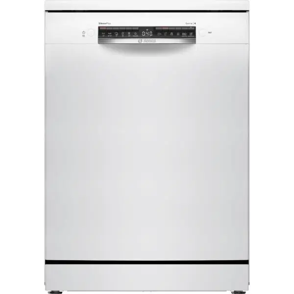 BOSCH Masina de spalat vase Bosch SMS4EVW08E, 14 seturi, 6 programe, EfficientDry, Sistem Rackmatic, Home Connect, EcoSilence Drive, Tab-count, Clasa B, 60 cm, Alb