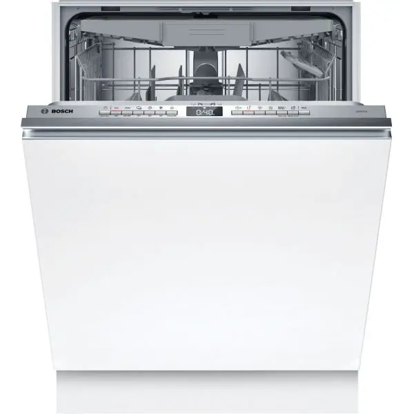 BOSCH Masina de spalat vase complet incorporabila Bosch Serie 4 SMH4HVX14E, 60cm, 2400W, 14 seturi, Clasa C, VarioHinge, Otel periat