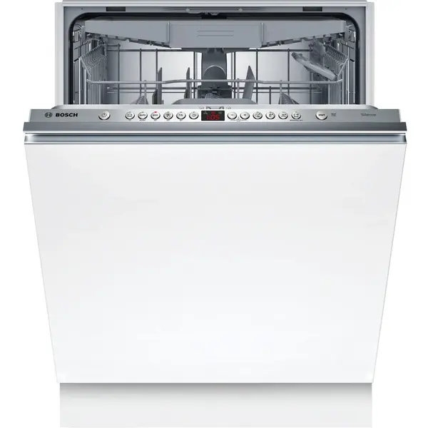 BOSCH Masina de spalat vase incorporabila Bosch SMV46KX14E, 13 seturi, 6 programe, ExtraDry, InfoLight, EcoSilence Drive, DosageAssist, Functie Silence, Hygiene Plus, Clasa E, 60 cm, Gri