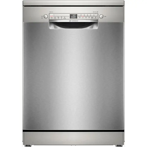 BOSCH Masina de spalat vase independenta Bosch Serie 2 SMS2HTI06E, 60cm, 2400W, Clasa C, 13 seturi, 5 programe, Argintiu