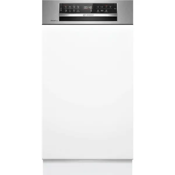 BOSCH Masina de spalat vase partial incorporabila Bosch Serie 6 SPI6EMS21E, 45cm, 10 seturi, 6 programe, Otel periat