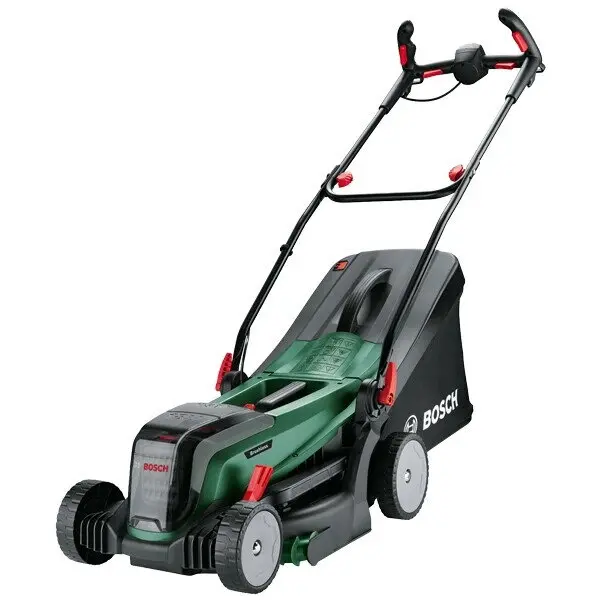BOSCH Masina de tuns iarba Bosch UniversalRotak 06008B9E01, 2 x 18V-37-550, 2x18 V, 37 cm latime lucru, inaltime de taiere 25-70 mm , 5 trepte de taiere sac colector 40 L, fara acumulator si incarcator in setul de livrare