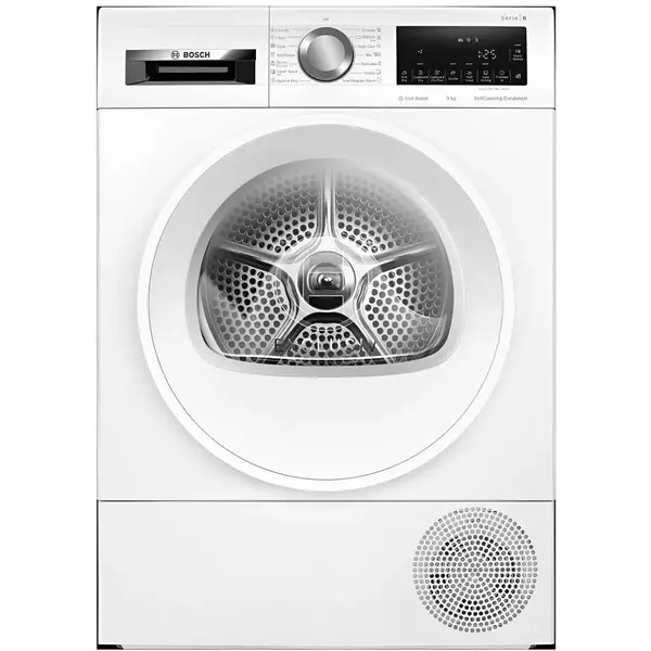 BOSCH Masina de uscat rufe Bosch WQG14591BY, Clasa A++, 9 kg, 14 programe, Alb
