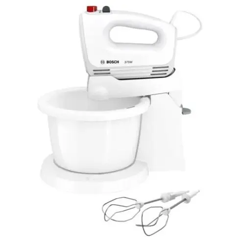 BOSCH Mixer de bucatarie, Bosch MQWPL2000, 375W, cu bol, Alb
