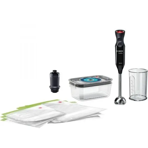 BOSCH Mixer vertical Bosch MS6CB61V1, 1000 W, 12 viteze+Turbo, Vas gradat, Cutit Quattro Blade, Functie Vidare, Antracit