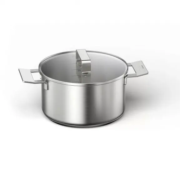 BOSCH Oala pentru tocanite cu capac de sticla BOSCH by Schulte-Ufer Pro Induction 65115-20 - 17006182, diametru 20 cm, 3.5 l, manere fixe Cool-Touch