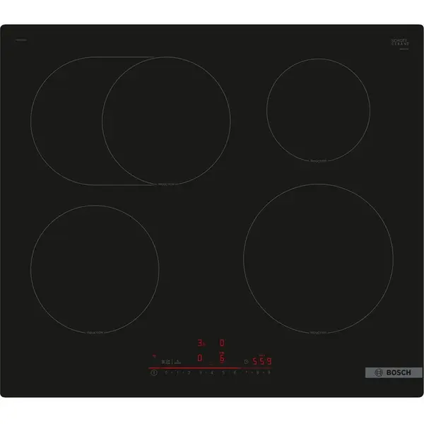 BOSCH Plita cu inductie Bosch PIF61RHB1E, 60 cm, 4 zone, Touch DirectSelect, PowerBoost, sticla vitroceramica, Negru