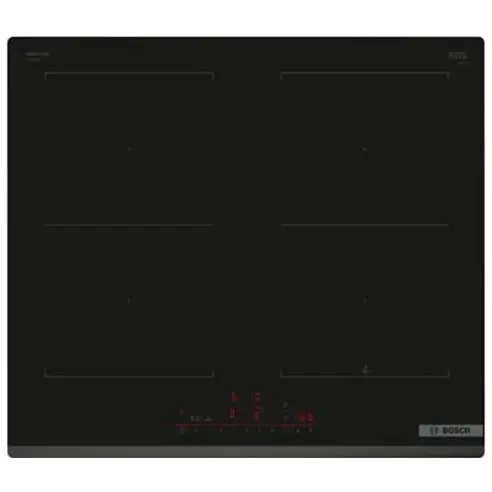BOSCH Plita cu inductie, BOSCH, PVQ631HC1E Serie 6, 4 zone de gatit, DirectSelect, PerfectFry, ReStart, QuickStart, 60cm, Negru