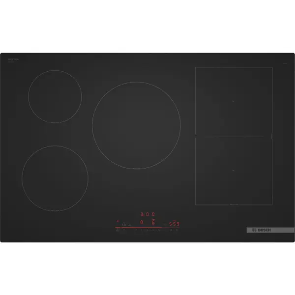 BOSCH Plita cu inductie Bosch Seria 6 PVW81CHB1E, 80cm, 5 arzatoare, Negru Mat