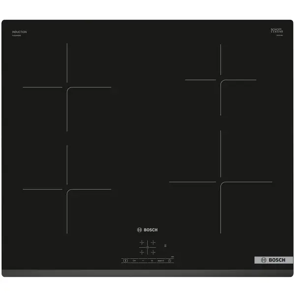 BOSCH Plita electrica Bosch PUE63KBB6E, Inductie, 4 zone de gatit, 60 cm, control tactil, Negru