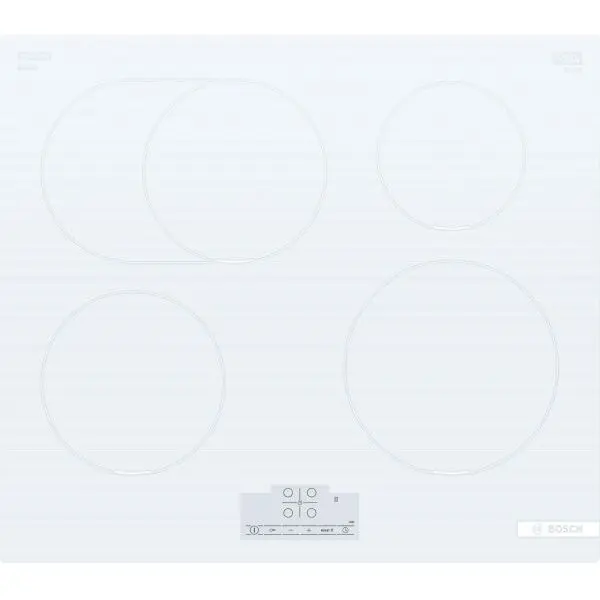 BOSCH Plita incorporabila Bosch PIF612BB1E, Inductie, 4 zone de gatit, senzor PerfectFry Plus , 60cm, Alb