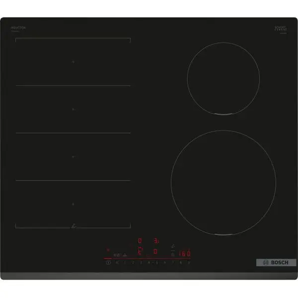 BOSCH Plita incorporabila Bosch PIX631HC1E, Inductie, 4 zone de gatit, Flex Zone, Home Connect, Power Boost, 60cm, Negru